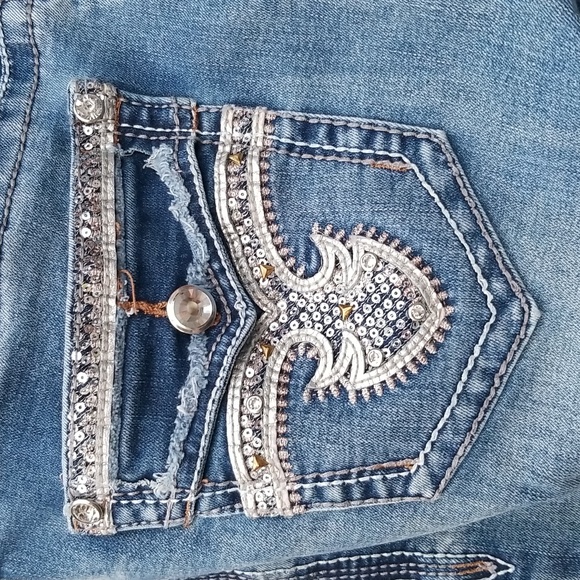 REBEL AND Soul SIZE 16 HIGH WAIST BLINGY SKINNY Jeans - Picture 3 of 16